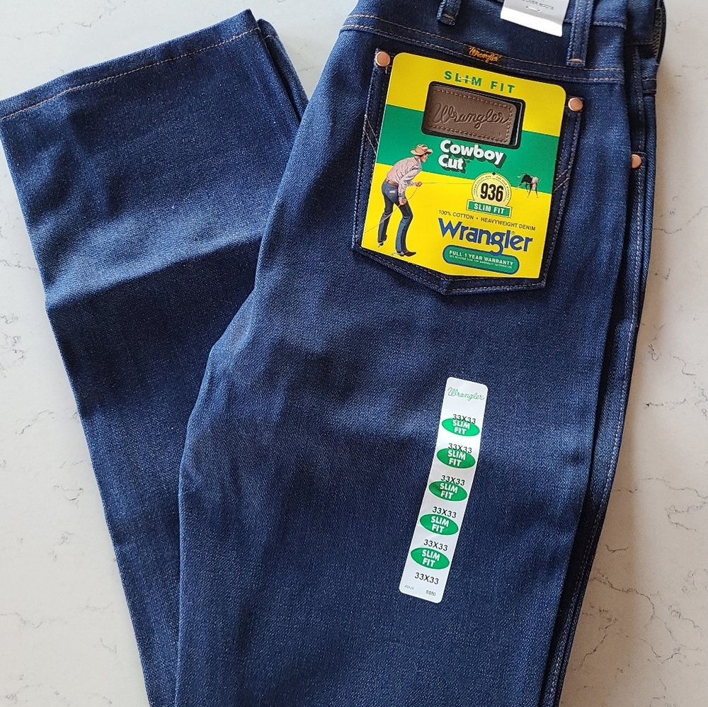 Wrangler Slim Fit Men’s Jeans - Dark Blue Denim